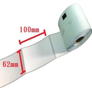 62X100mm台製補充紙捲(無支架) 雷同DK-11202