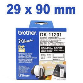 原廠 brother 定型標籤帶 DK-11201 ( 白底黑字 29x90mm )